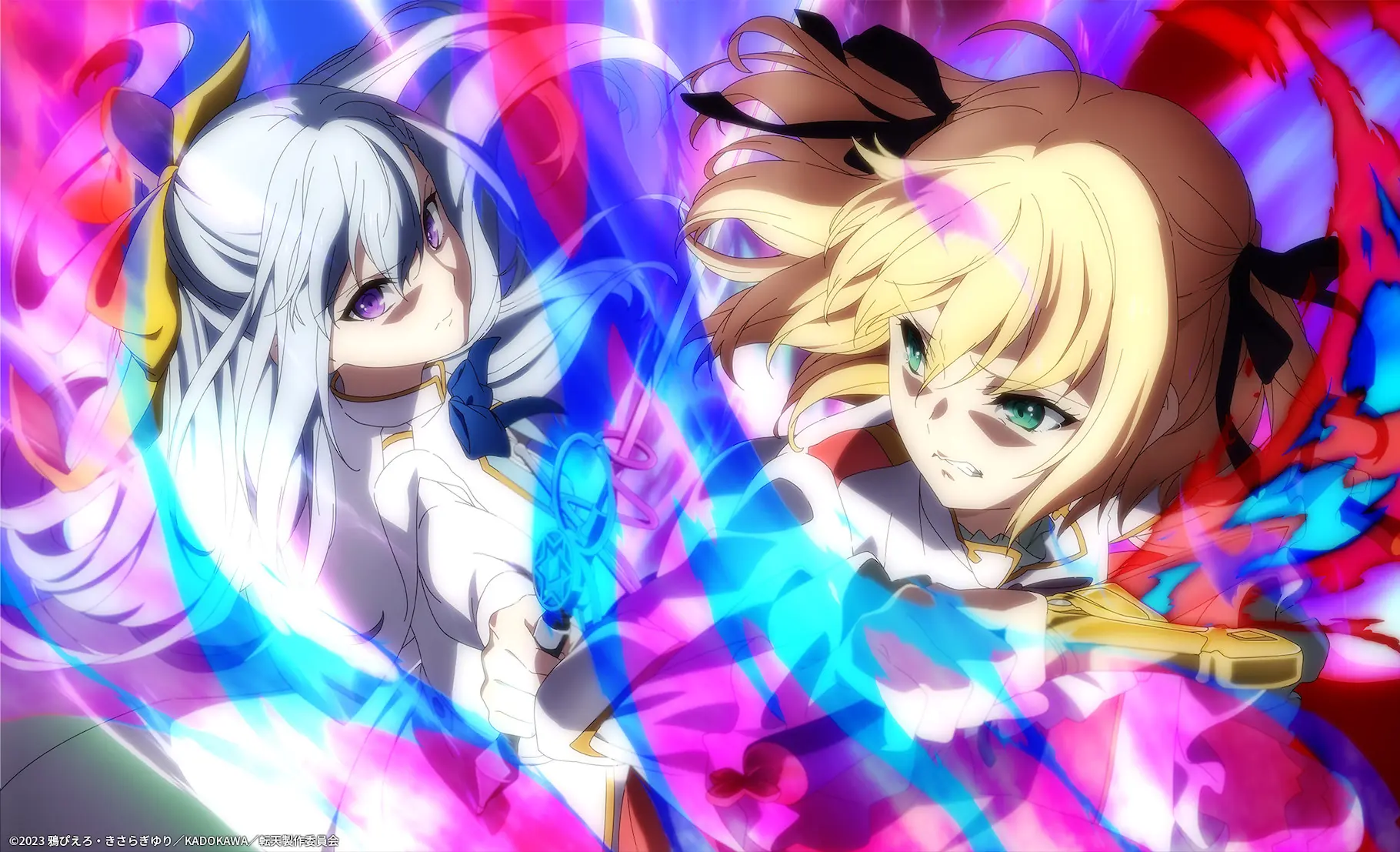 TVアニメ『転生王女と天才令嬢の魔法革命』クライマックスビジュアル 