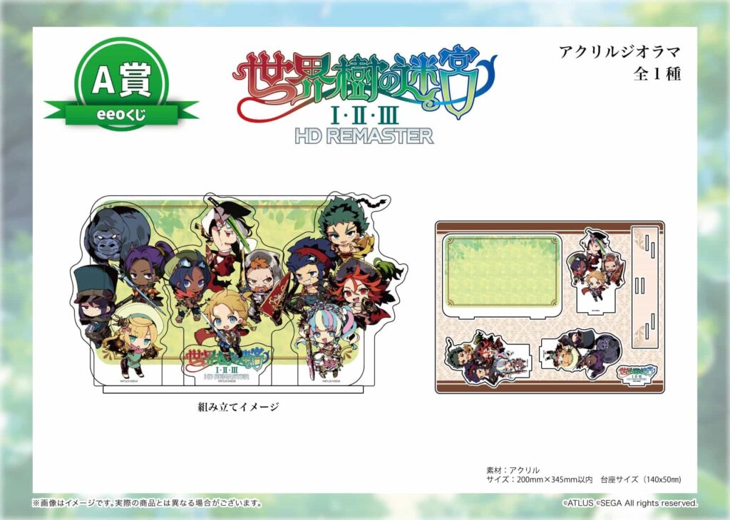世界樹の迷宮Ⅰ・Ⅱ・Ⅲ HD REMASTER』のオンラインくじ「eeoくじ」が