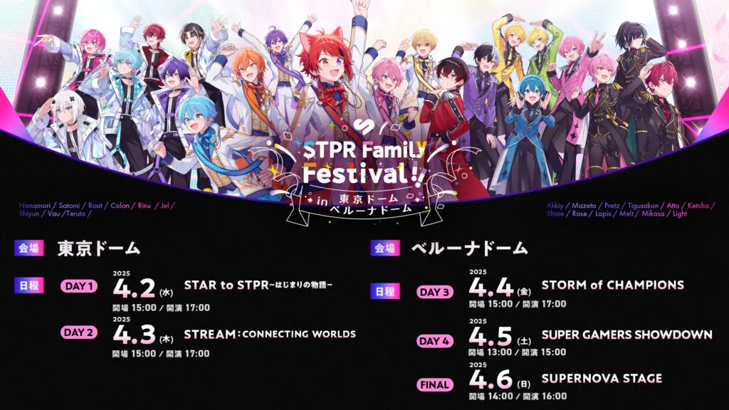 すとぷりらがフィッシャーズ＆カラフルピーチのメンバーと対決！「STPR