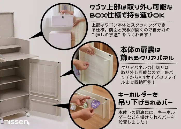 推し活特化の収納ワゴン「ひみつのときめきワゴン」が発売中！ 見た目