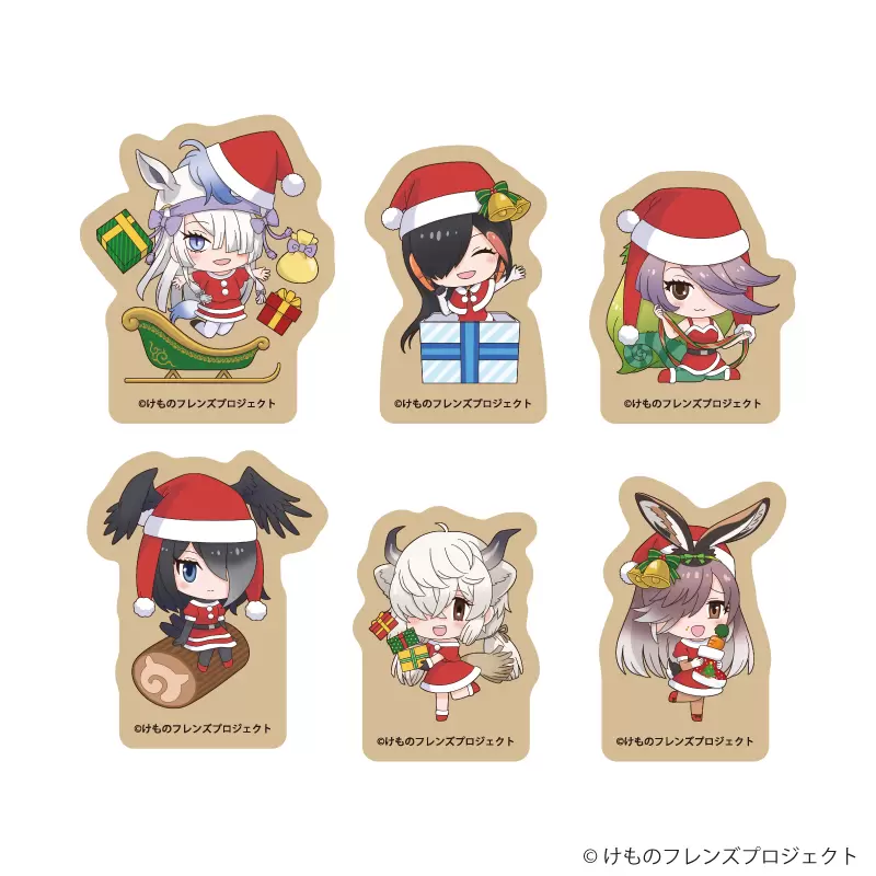 缶バッジ「けものフレンズ」17/クリスマスver. コンプリートセット(全6
