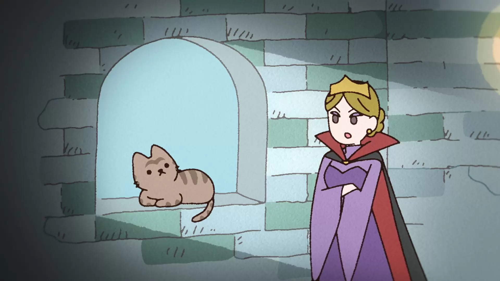 WEBアニメ『うごく！ねこむかしばなし』第1話「魔法の鏡とねこ」の先行
