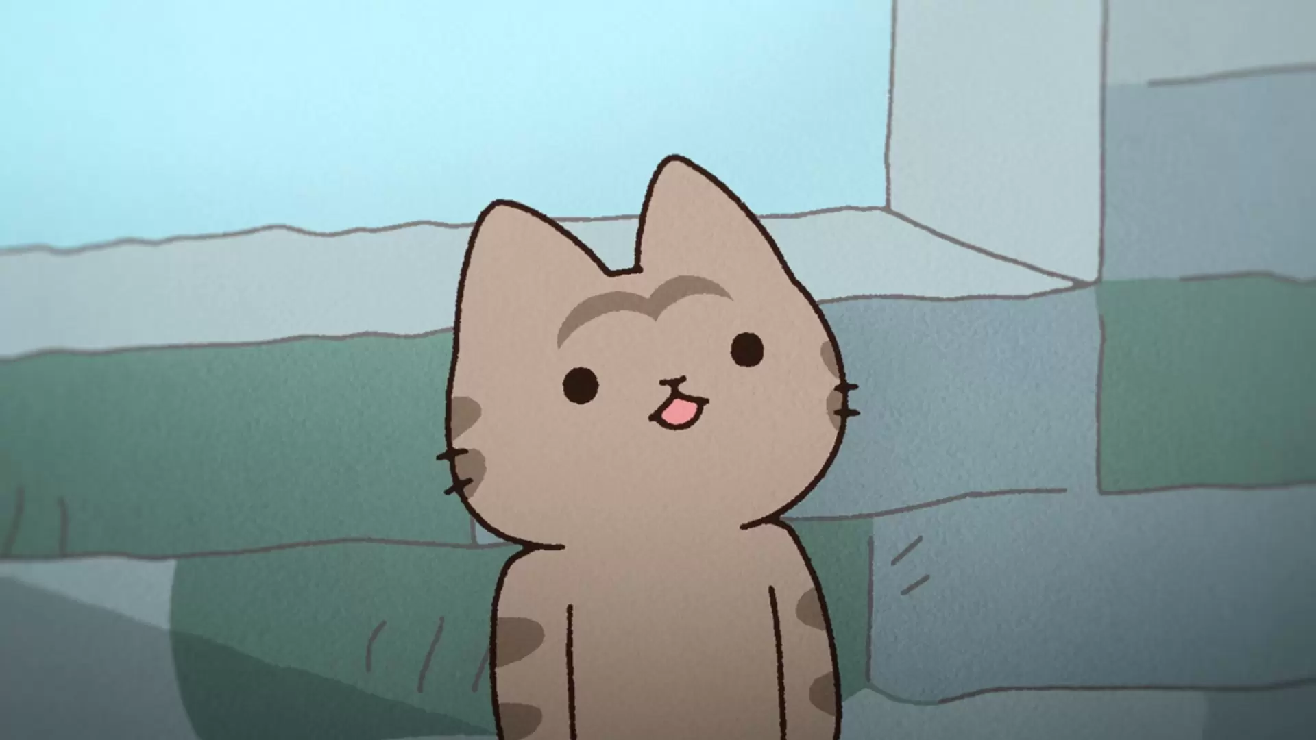 WEBアニメ『うごく！ねこむかしばなし』第1話「魔法の鏡とねこ」の先行