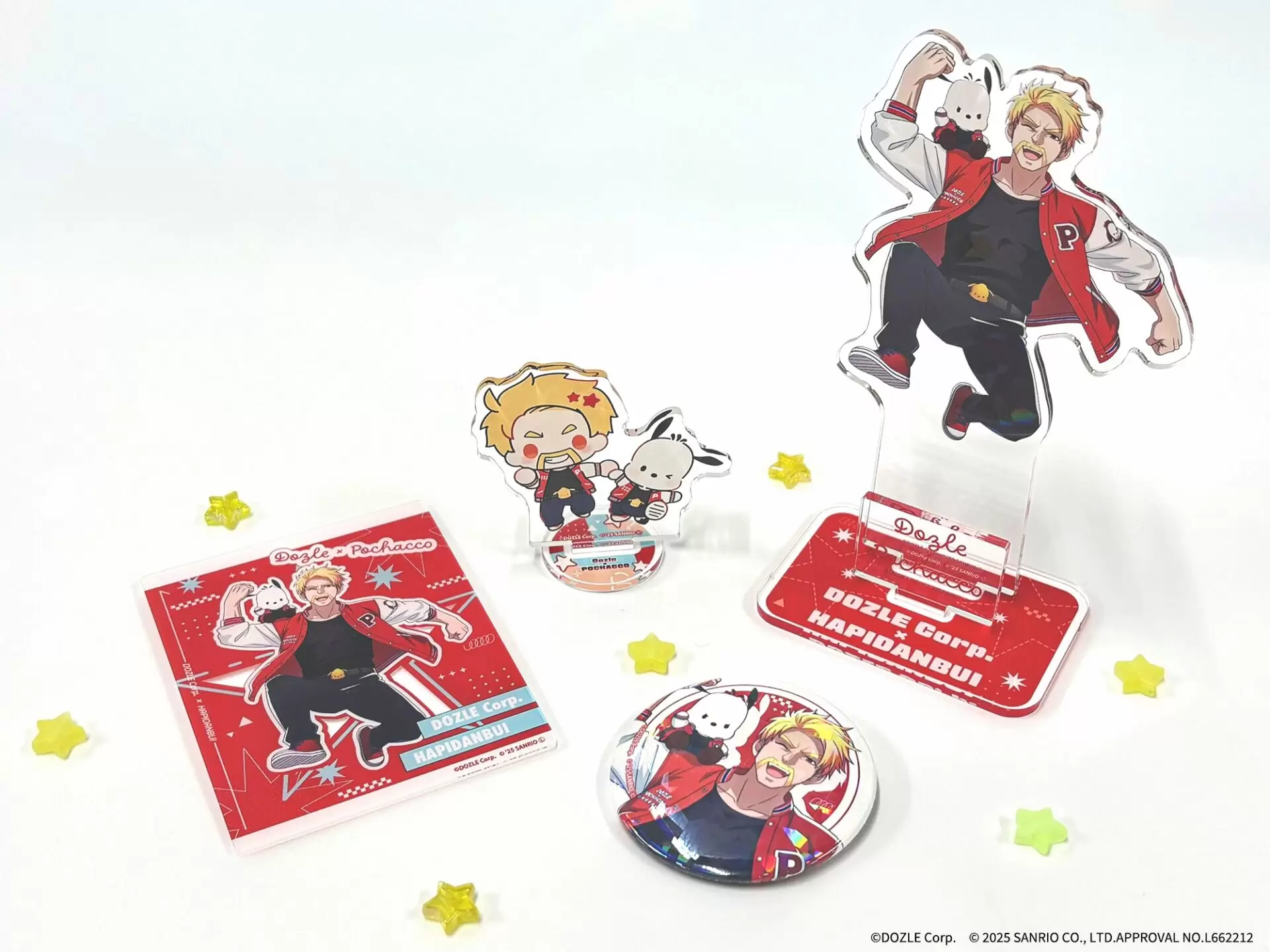 ドズル社×はぴだんぶい」コラボグッズが販売中！ 等身コラボイラスト