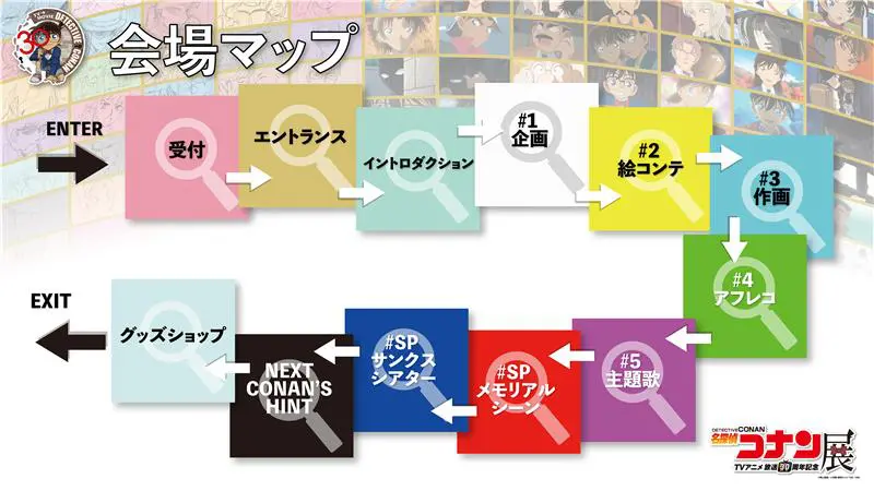 放送30周年記念 TVアニメ『名探偵コナン』展」が東京ドームシティ