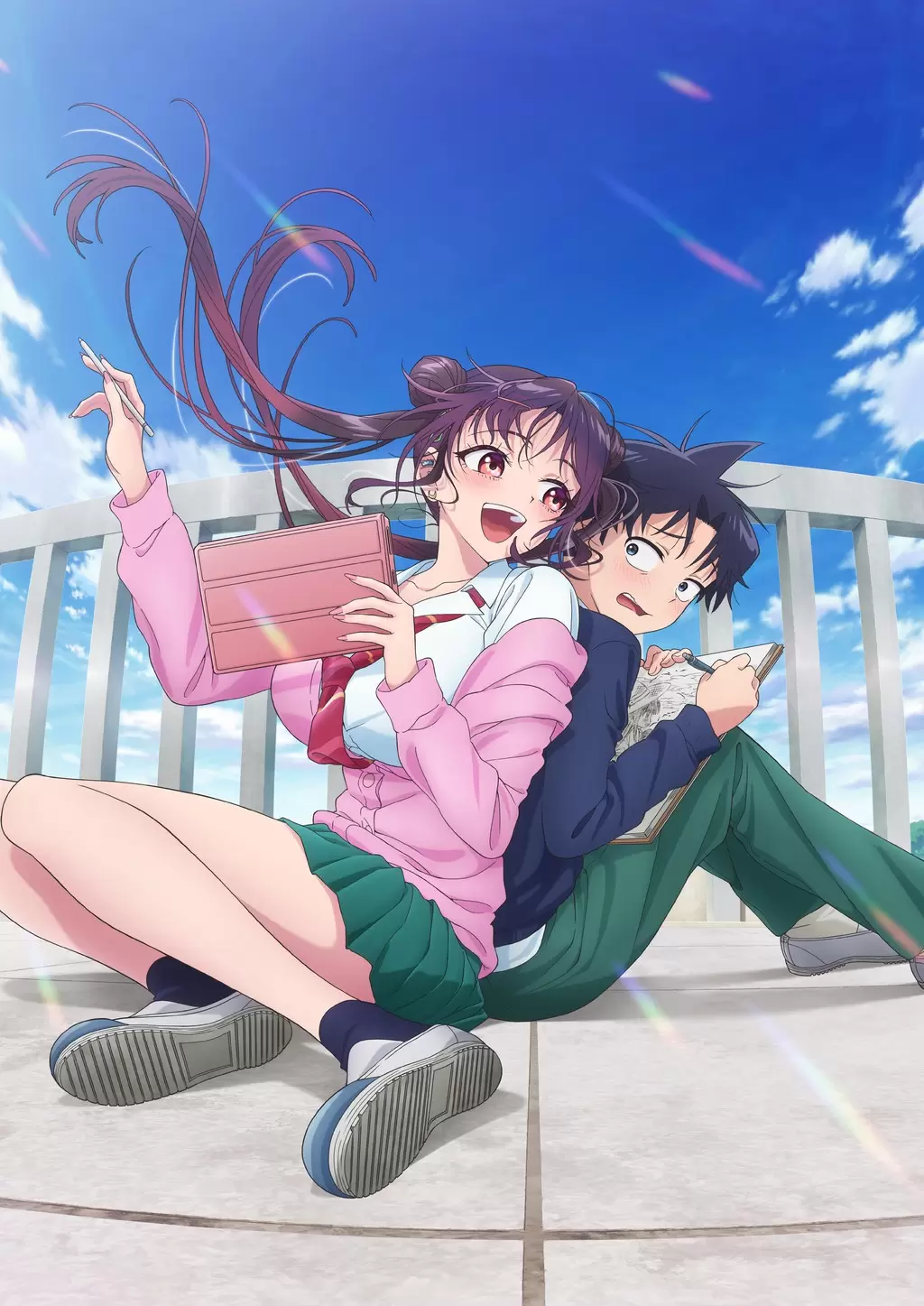 TVアニメ『描くなるうえは』第1弾キービジュアルが公開！ 背中合わせで