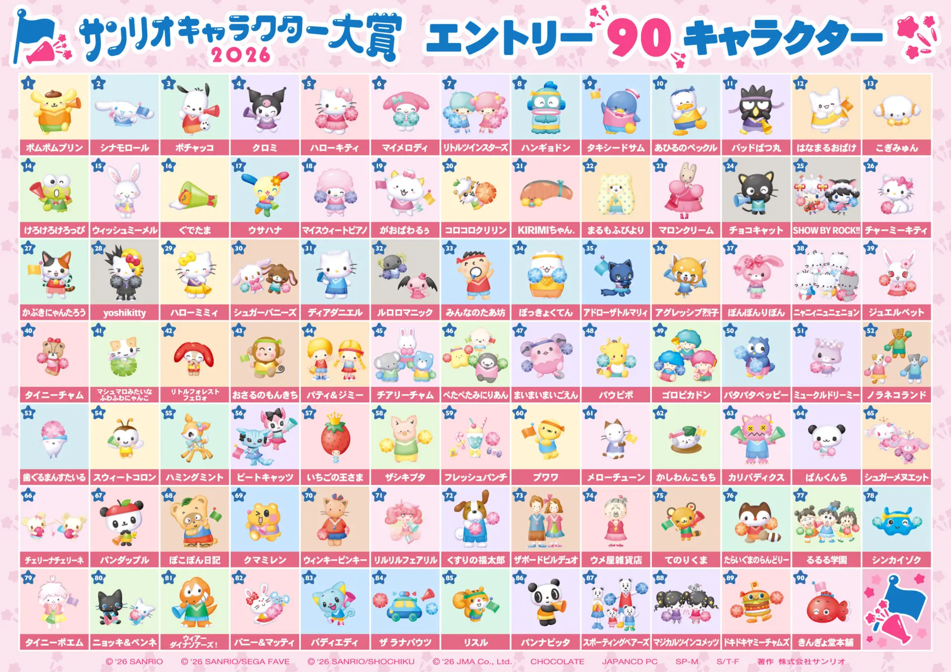 2026年サンリオキャラクター大賞」投票がスタート！ ポムポムプリン