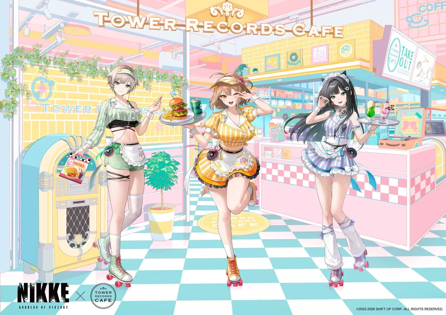 勝利の女神 NIKKE タワーレコード 限定 ミント 4点セット 勝利の女神：NIKKE』と「タワレコ」が初コラボ！ 5月1日よりPOP UP