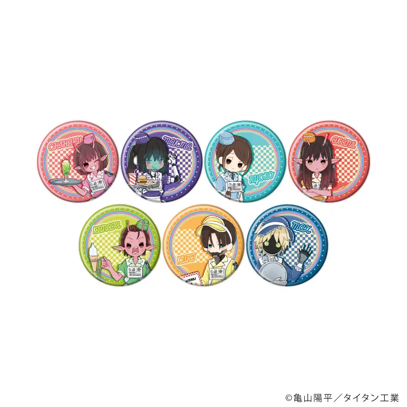 銀河特急 ミルキー☆サブウェイ カート＆マックス 缶バッジ2個セット×20点 Iカート&マックス】銀河特急ミルキー☆サブウェイ スクエア缶バッジ
