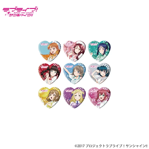 ハート型缶バッジ(トレーディング)(セット2)