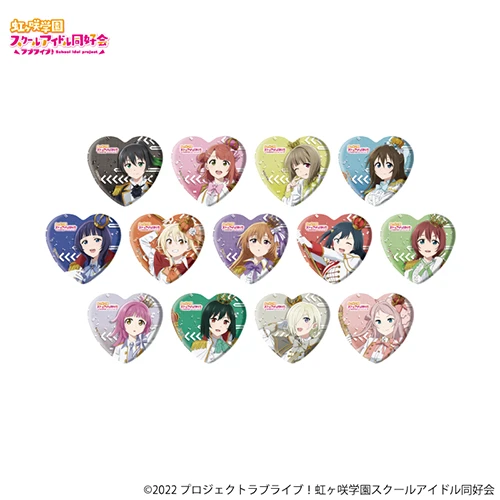 ハート型缶バッジ(トレーディング)(セット3)