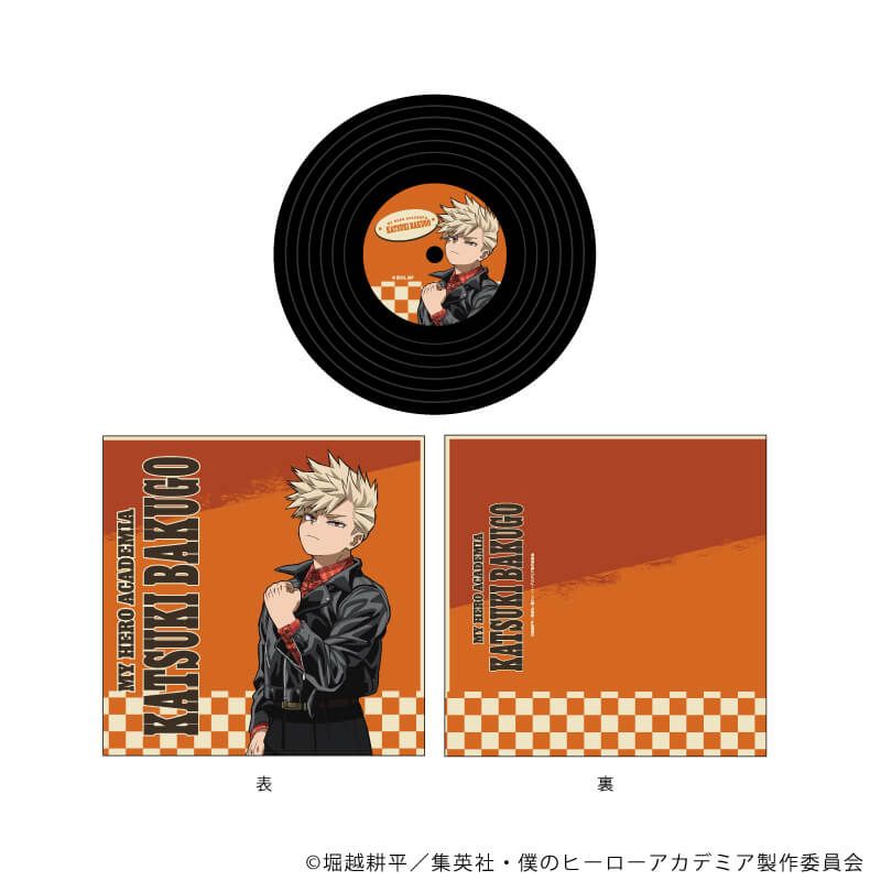 僕のヒーローアカデミア　トレーディングレコード風コースター　アメリカンレトロVer.　全5種