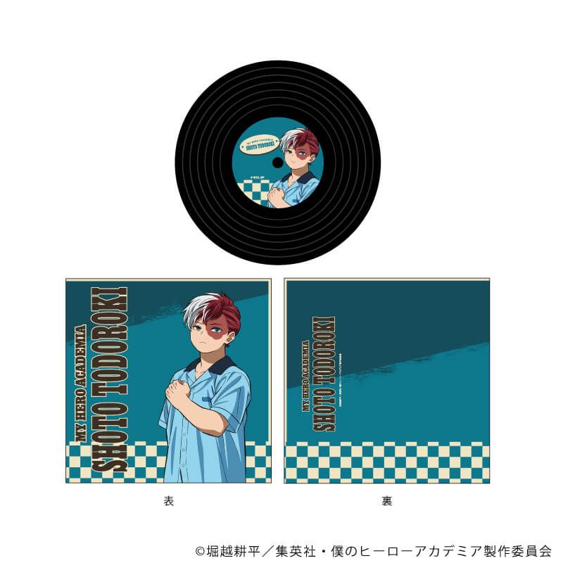 僕のヒーローアカデミア　トレーディングレコード風コースター　アメリカンレトロVer.　全5種