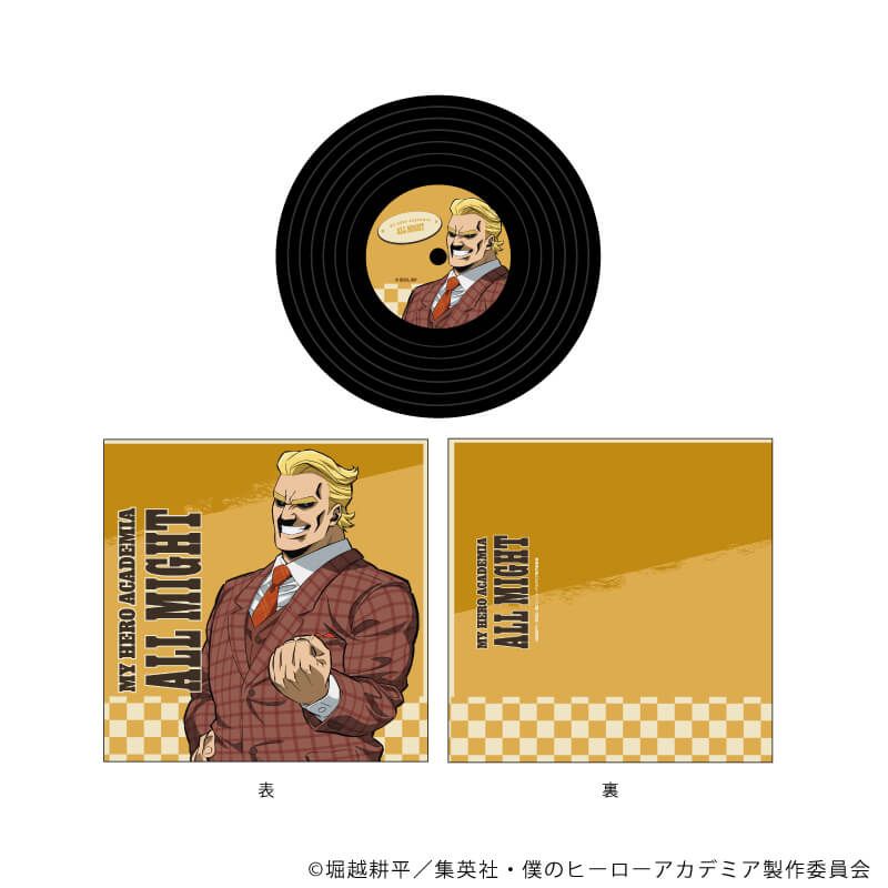 僕のヒーローアカデミア　トレーディングレコード風コースター　アメリカンレトロVer.　全5種