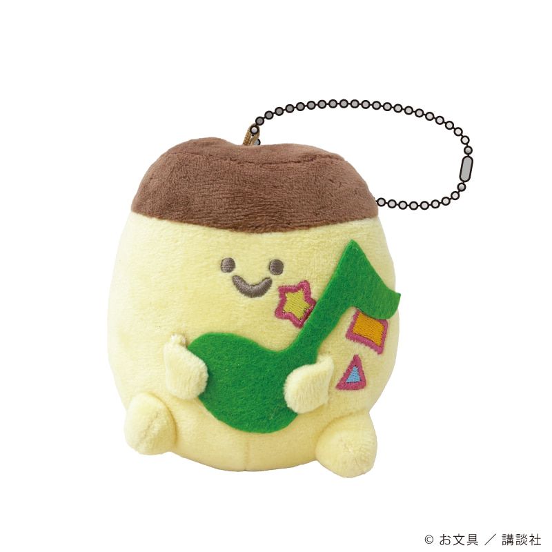 マスコットキーホルダー「お文具といっしょ」02/プリンさん パステルポップver.(描き下ろしイラスト)