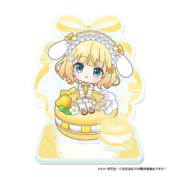 「ご注文はうさぎですか？ BLOOM」 ぷちちょこミニアクリルジオラマ【シャロ】マカロンver.