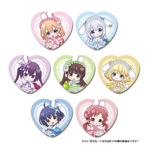 「ご注文はうさぎですか？ BLOOM」 ぷちちょこトレーディングハート缶バッジ マカロンver.（BOX)