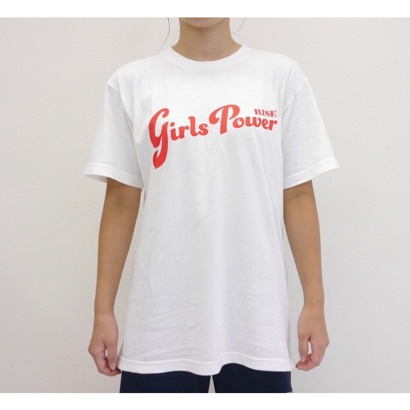 【RISE】GIRLS POWER Tシャツ（白）(L)