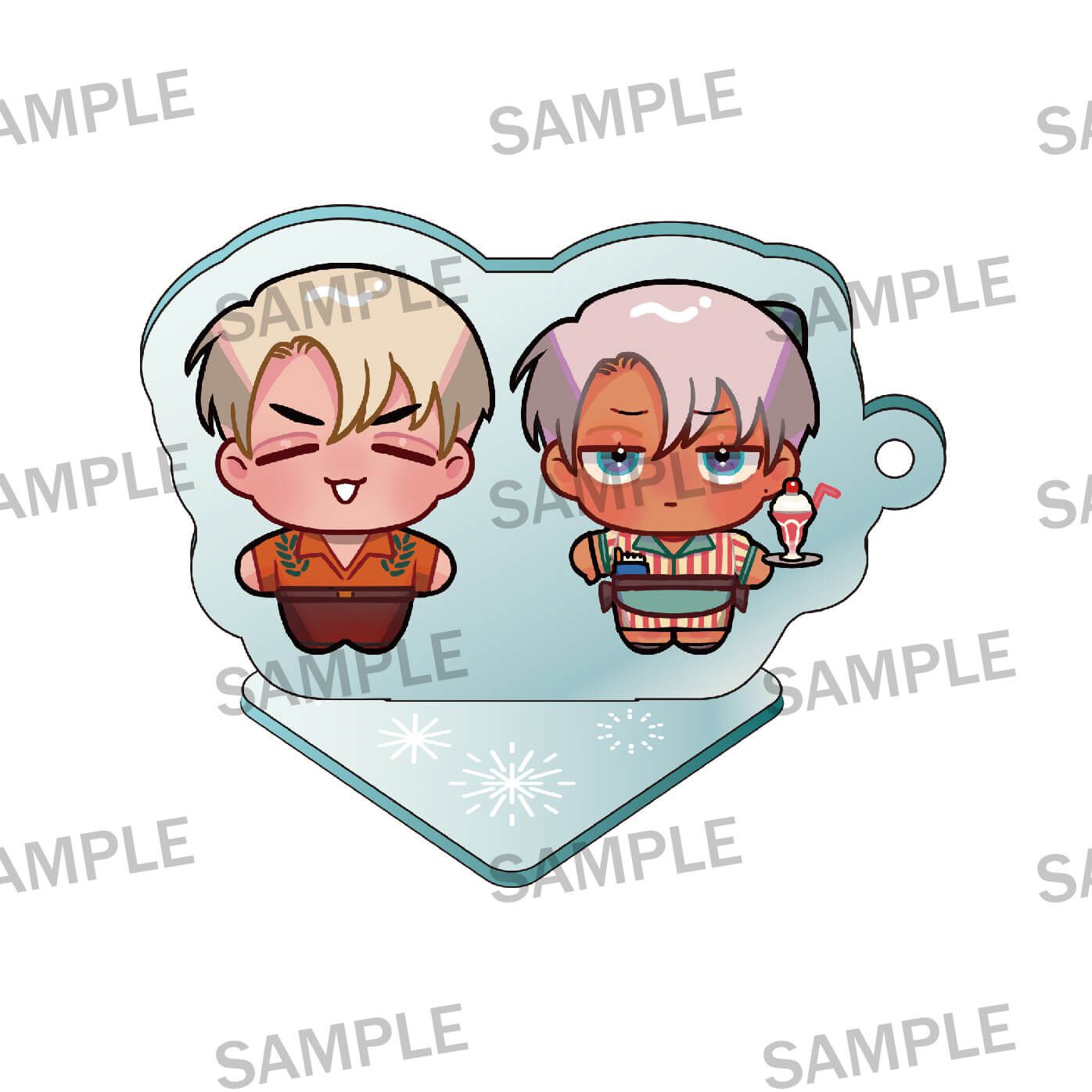 【w/MAUVEレーベル2周年記念】ロマンスは番犬と 台座付きアクリルキーホルダー