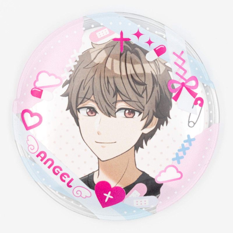 57mm缶デコカバー173/やみかわ(ピンク＆ライトブルー)【推し活】