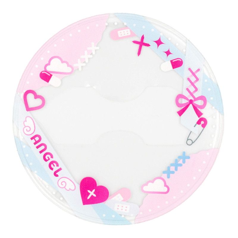 57mm缶デコカバー173/やみかわ(ピンク＆ライトブルー)【推し活】