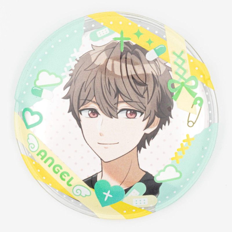 57mm缶デコカバー174/やみかわ(グリーン&イエロー)【推し活】