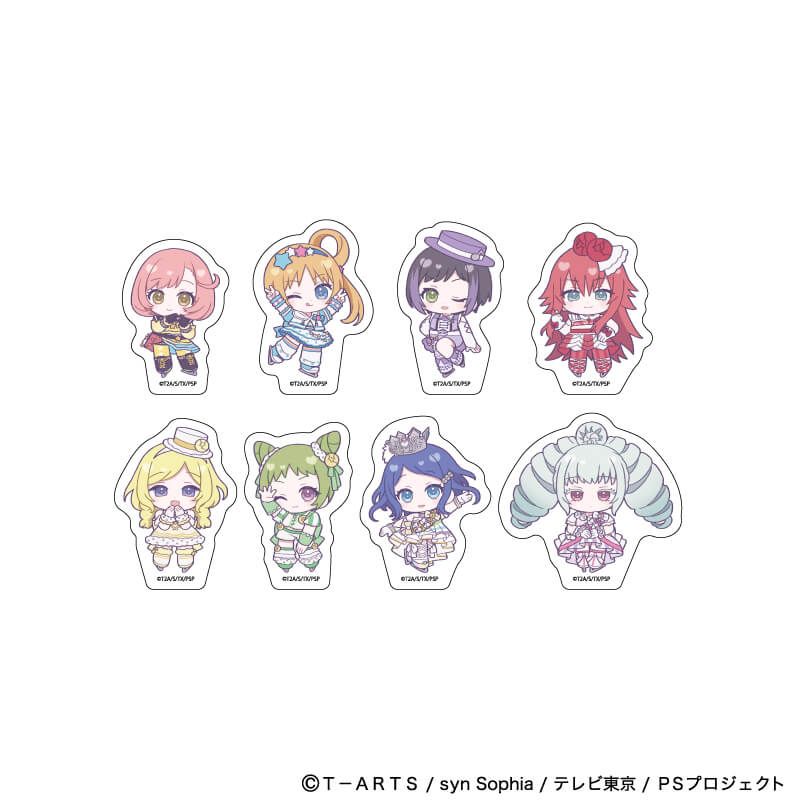 フレークシール(8枚セット)「プリティーシリーズ」03/プリティーリズム・レインボーライブ コーデアレンジver.(ミニキャライラスト)
