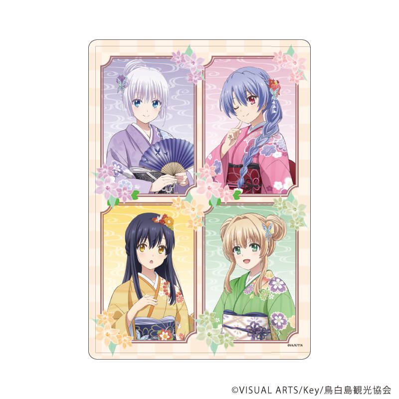 キャラクリアケース「TVアニメ『Summer Pockets』」01/集合デザイン 着物ver.(描き下ろしイラスト)