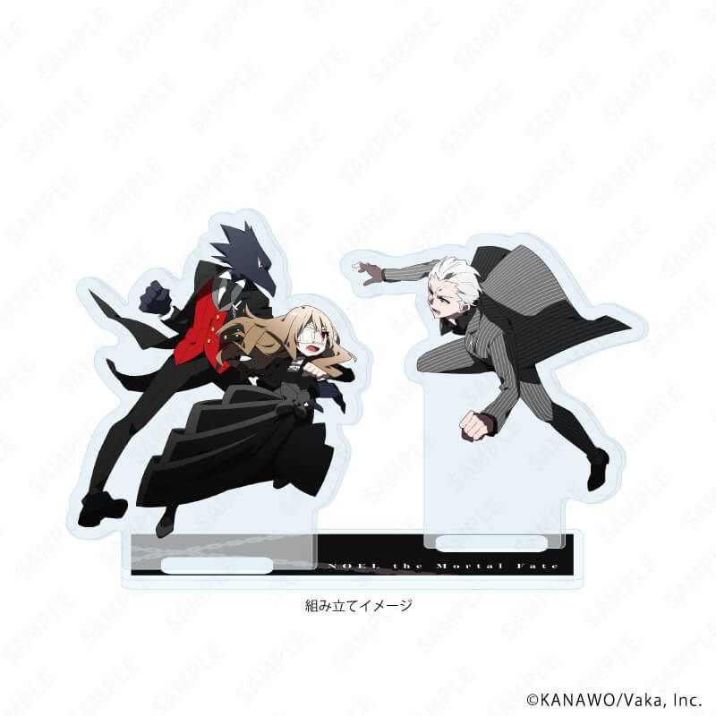 アクリルスタンドプレート「被虐のノエル」03/ノエル・チェルクェッティ＆カロンVSラッセル・バロウズ(公式イラスト)