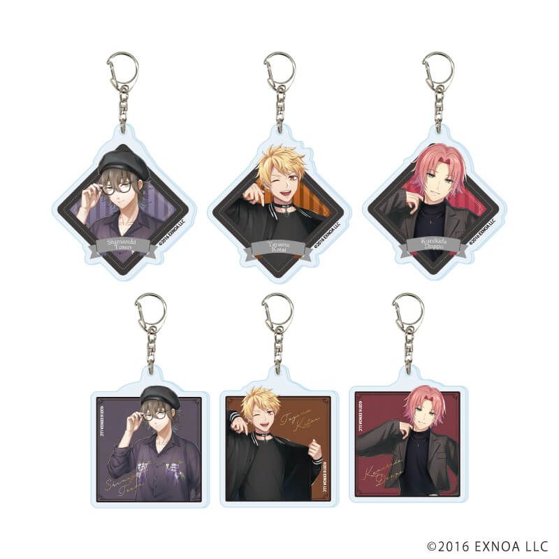 アクリルキーホルダー「文豪とアルケミスト」17/ブラックコーデver. ブラインド(6種)(描き起こしイラスト)