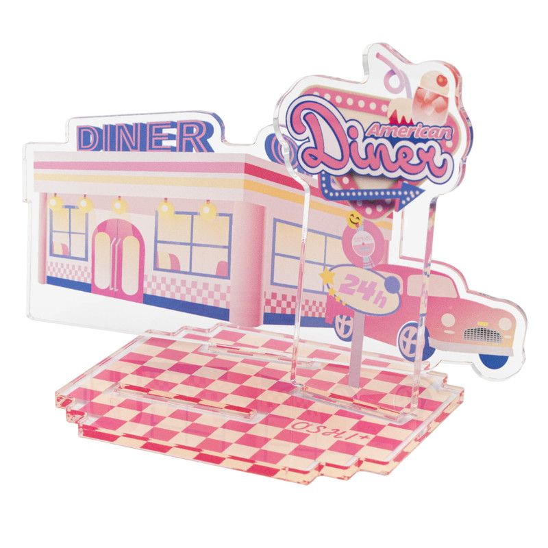 推し活背景ジオラマぷち37/ダイナー(レモンピンク)【推し活】