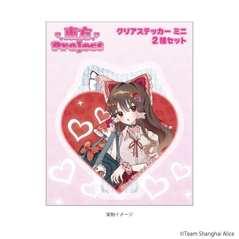 クリアステッカー ミニ2種セット「東方Project」01/博麗霊夢 平成ギャルver.(描き起こしイラスト)