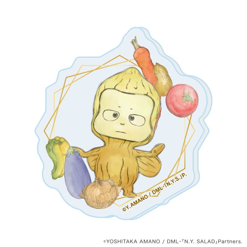 アクリルプレートバッジ「やさいのようせい N.Y.SALAD」01/コンプリートセット(全6種)(公式イラスト)