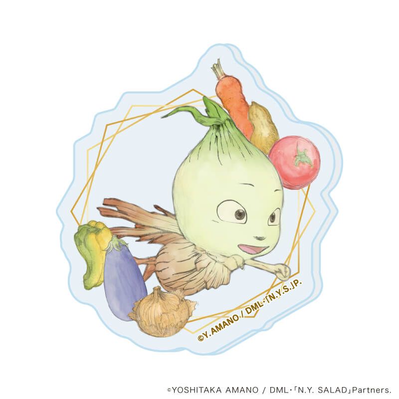 アクリルプレートバッジ「やさいのようせい N.Y.SALAD」01/ブラインド(6種)(公式イラスト)