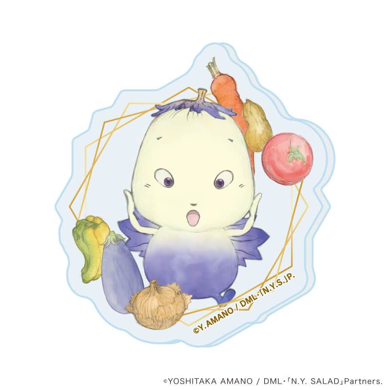 アクリルプレートバッジ「やさいのようせい N.Y.SALAD」01/ブラインド(6種)(公式イラスト)