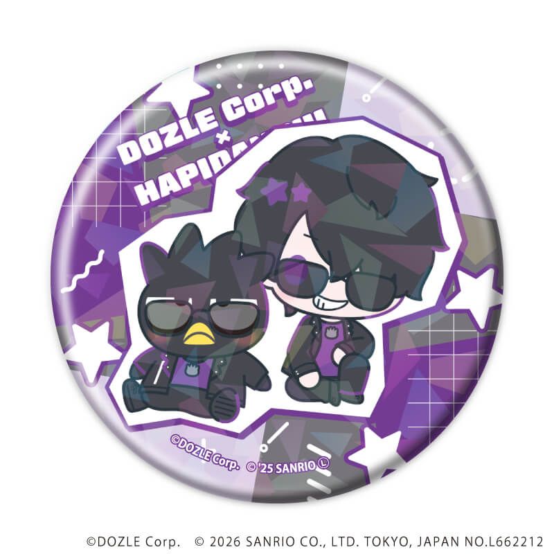 ホログラム缶バッジ(57mm)「ドズル社×はぴだんぶい」02/コンプリートセット(全6種)(コラボイラスト)