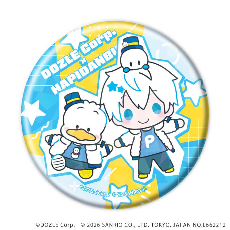 ホログラム缶バッジ(57mm)「ドズル社×はぴだんぶい」02/コンプリートセット(全6種)(コラボイラスト)