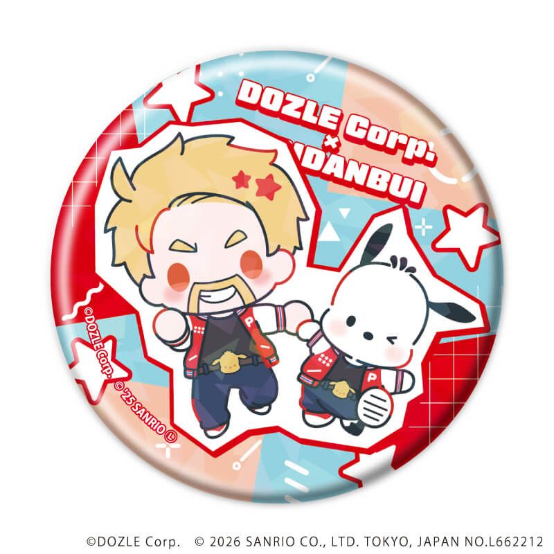 ホログラム缶バッジ(57mm)「ドズル社×はぴだんぶい」02/ブラインド(6種)(コラボイラスト)