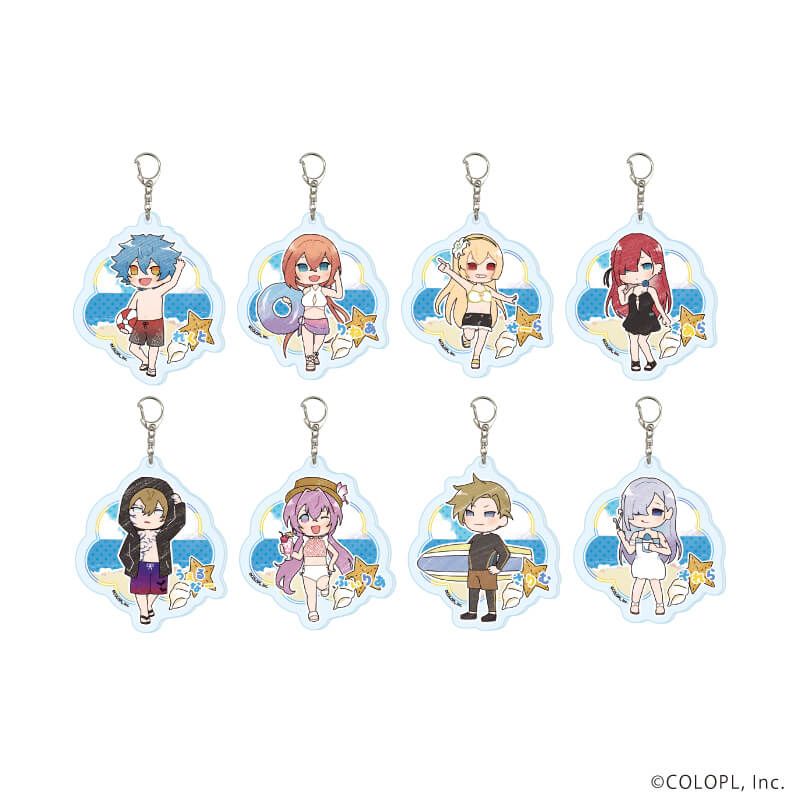 アクリルキーホルダー「白猫プロジェクト」09/水着ver. コンプリートセット(全8種)(グラフアートイラスト)