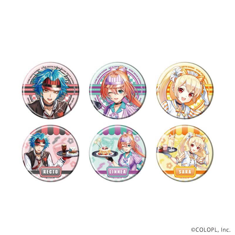 缶バッジ「白猫プロジェクト」16/ダイナーver. コンプリートセット(全6種)(描き下ろしイラスト)