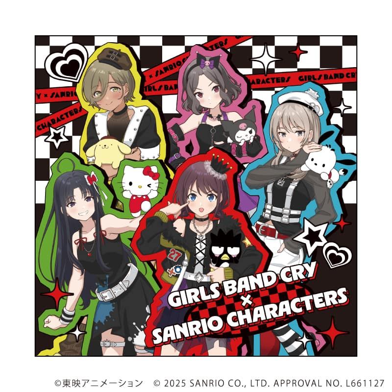 CDケース入りメモ「ガールズバンドクライ×サンリオキャラクターズ」01/トゲナシトゲアリVer.(コラボイラスト)