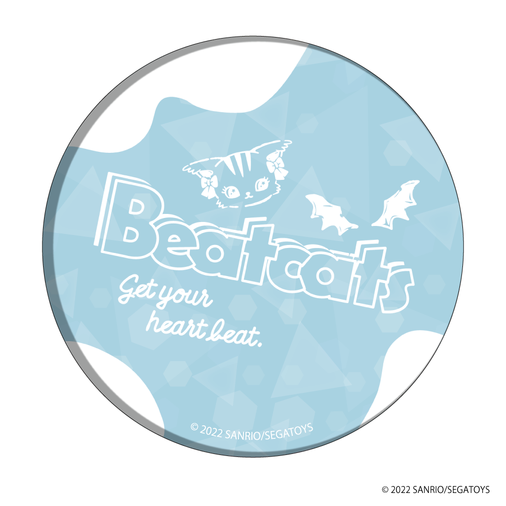 ホログラム缶バッジ(65mm)「Beatcats」01/ラジカセデザイン ブラインド(10種)