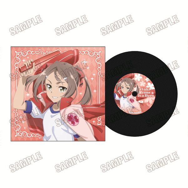 結城友奈は勇者である 描き下ろしレコード風コースター 勇気のバトン展Ver. 5 三好夏凜