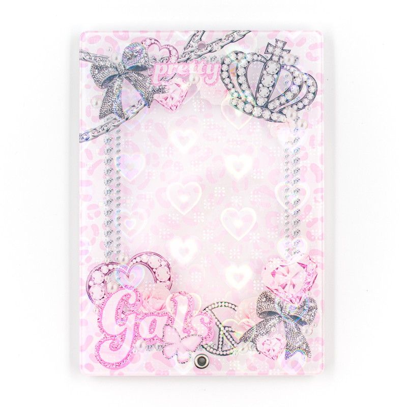 ハートホロアクリルフレーム01/prettyピンク【推し活】