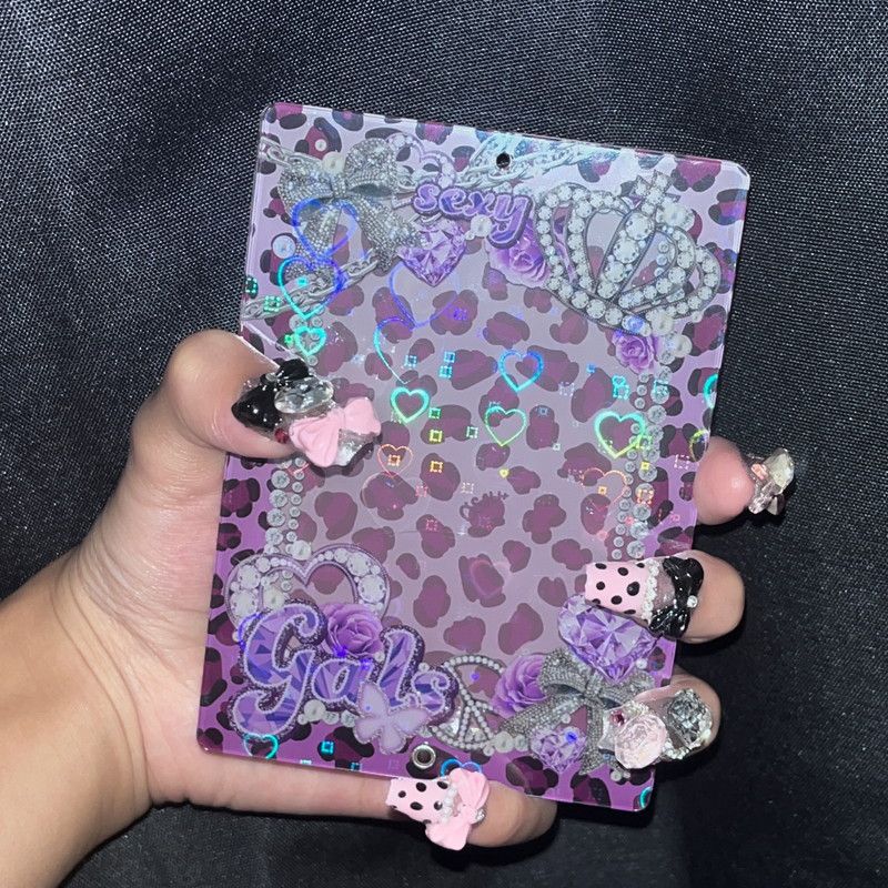 ハートホロアクリルフレーム03/sexyパープル【推し活】