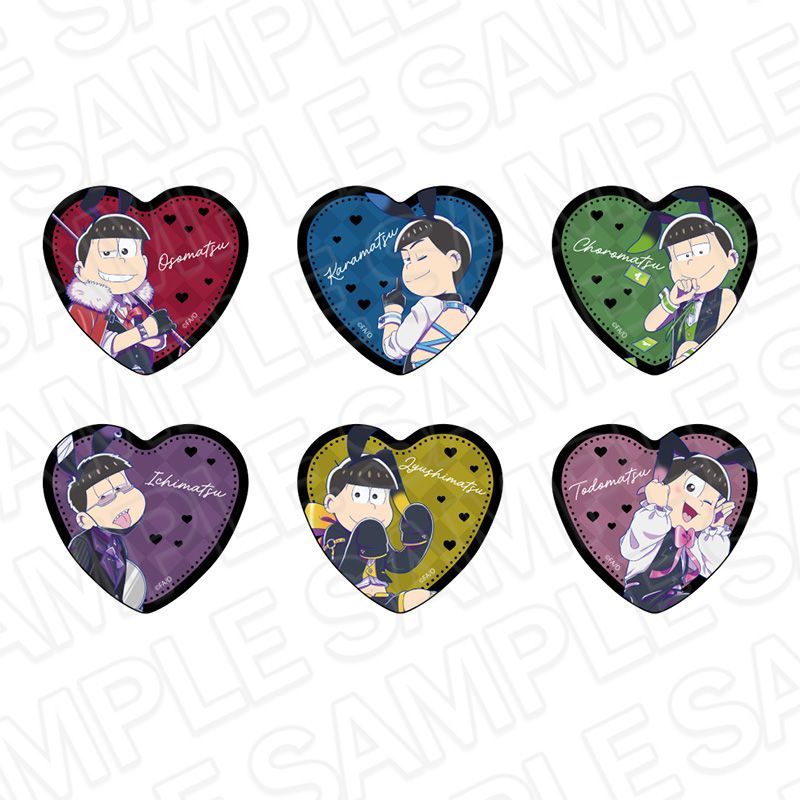 おそ松さん ハート型ホログラムカンバッジ バニーボーイVer