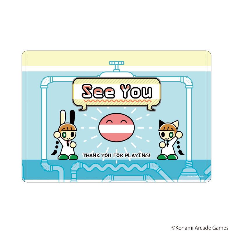 キャラクリアケース「pop'n music UniLab&DDR」01/ミミ&ニャミ(公式イラスト)