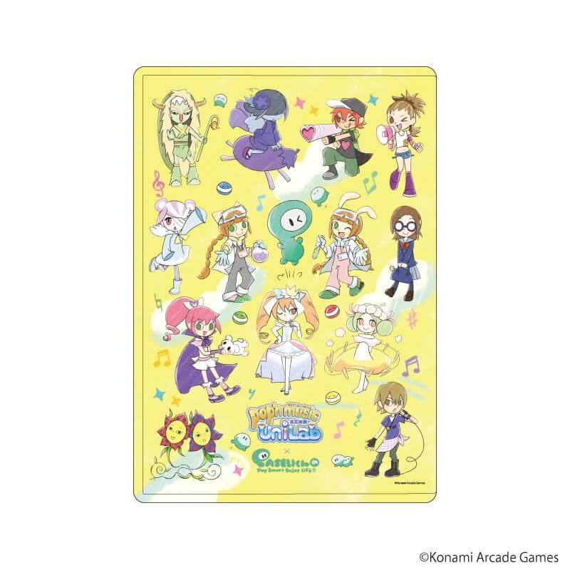 キャラクリアケース「pop'n music UniLab&PASELIくん」02/散りばめデザイン(グラフアートイラスト)