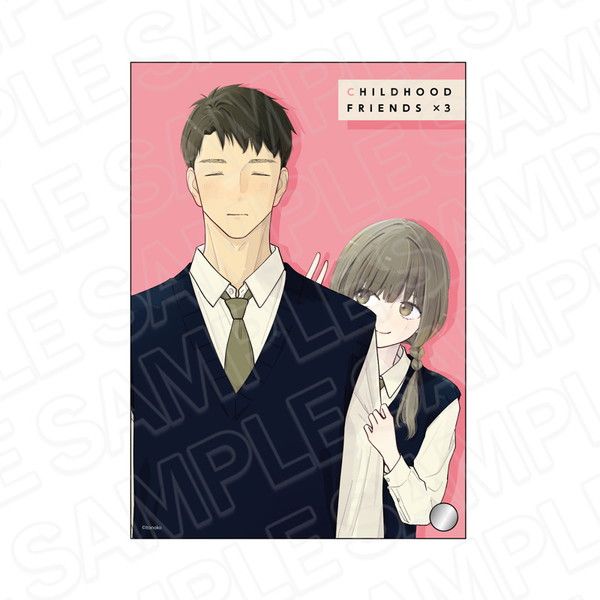 3組の幼なじみ ミニアクリルアート 春川まゆ&佐藤周平