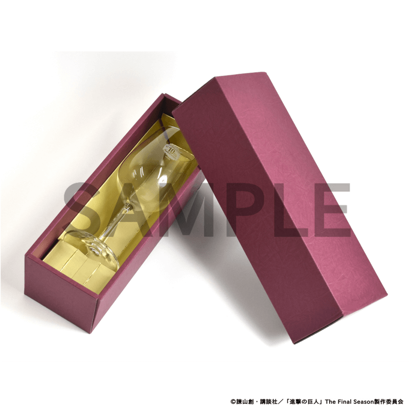 彫刻グラス「進撃の巨人」01/10周年ロゴデザイン